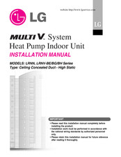 LG MULTI V LRNV-BE Series Installation Manual