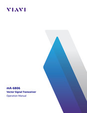 Viavi mA-6806 Operation Manual
