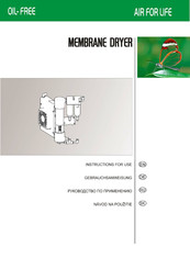 EKOM MEMBRANE DRYER Instructions For Use Manual