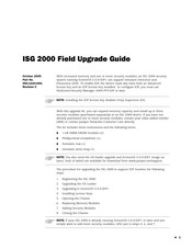 NetScreen Technologies ISG 2000 Field Upgrade Manual