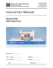 Coaxial Dynamics Web Wattchman Instruction Manual