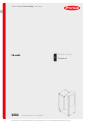 Fronius VR 4040 Operating Instructions Manual