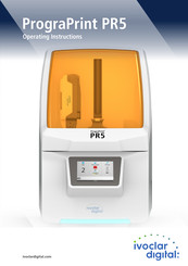 Ivoclar digital PrograPrint PR5 Operating Instructions Manual