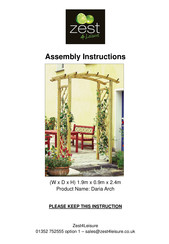 Zest 4 Leisure Daria Arch Assembly Instructions