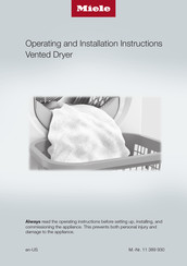 Miele PDR 908 EL Operating And Installation Instructions