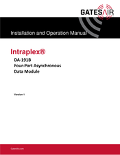 GatesAir Intraplex DA-191B Installation And Operation Manual