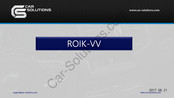 Car Solutions ROIK-VV Manual