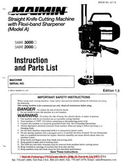 maimin SABRE 2000 Instructions And Parts List