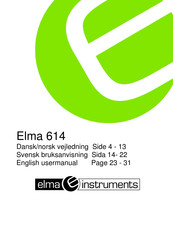 Elma Instruments 614 User Manual