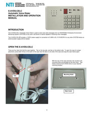 NTI E-AVDS-CELC Installation And Operation Manual