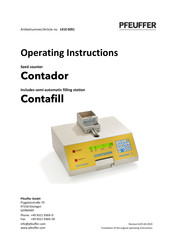 Pfeuffer Contador Operating Instructions Manual