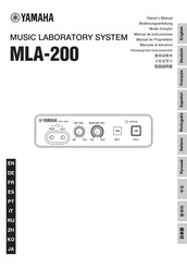 Yamaha MLA-200 Owner's Manual