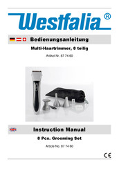 Westfalia 87 74 60 Instruction Manual