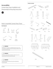 HermanMiller Canvas Vista Installation And Disassembly For Recycling Instructions