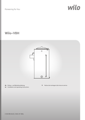 Wilo VBH 3000 L-rectangular-FLA Installation And Operating Instructions Manual
