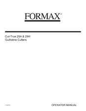 Formax Cut-True 29H Operator's Manual