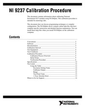 National Instruments 9237 Calibration Procedure