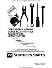 Electrolux SP185H42LT Operator's Manual