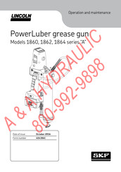 SKF Lincoln PowerLuber 1862 Operation And Maintenance