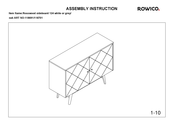 Rowico Rosswood sideboard 124 118701 Assembly Instruction Manual