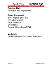 Terex TM Series Tech Tips