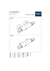 Grohe GROHTHERM 2000 SPECIAL 34 205 Assembly Instructions Manual