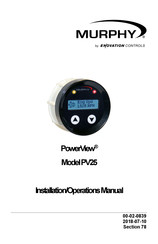Enovation Controls MURPHY PowerView PV25 Installation & Operation Manual