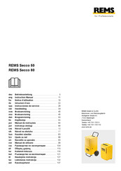 REMS Secco 80 Instruction Manual