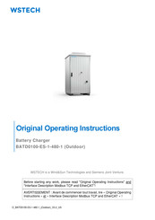 WSTECH BATD0100-ES-1-480-1 Operating Instructions Manual