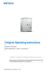 WSTECH BATD0280-ES-1-400-1 Operating Instructions Manual
