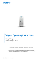 WSTECH BATD0050-ES-1-400-1 Operating Instructions Manual