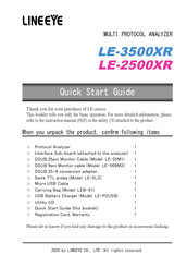 LineEye LE-2500XR Quick Start Manual