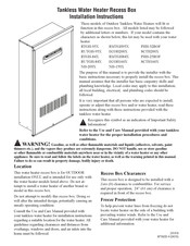 Rheem ECOH160X Installation Instructions Manual