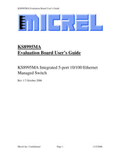 Micrel KS8995MA User Manual
