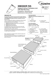 NuAire XBOXER 55 Series Installation, Operating And Maintenance Instructions