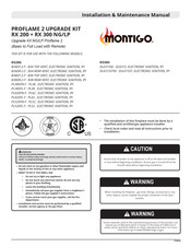 Montigo Proflame 2 Upgrade Kit RX 200 LP Installation & Maintenance Manual