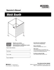 Lincoln Electric Weld Booth Operator's Manual