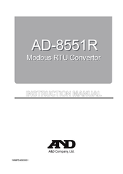 A&D AD-8551R Instruction Manual