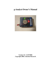 Valentine G-Analyst Owner's Manual