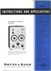 BRUEL & KJAER 2620 Instructions And Applications