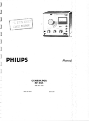 Philips PM 5125 Manual