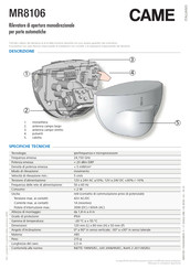 CAME MR8106 Quick Manual