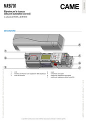 CAME MR8701 Manual