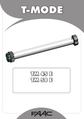 FAAC T-MODE TM 58 E Manual