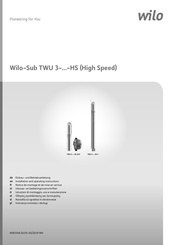 Wilo Wilo-Sub TWU 3 HS-ECP Series Installation And Operating Instructions Manual