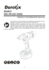 DUROFIX RZ4012 Information Manual