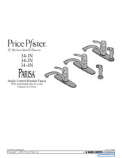 Black & Decker Price Pfister Parisa 34-1N Manual