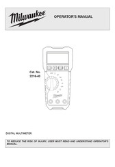 Milwaukee 2216-40 Operator's Manual