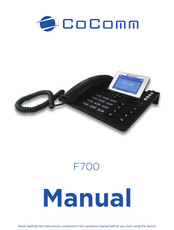 CoComm F700 Manual