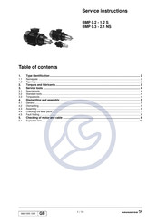Grundfos BMP 2.1 NS Series Service Instructions Manual
